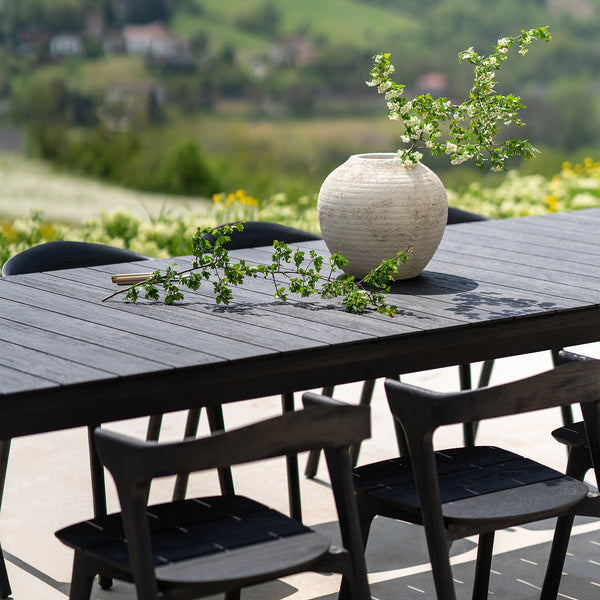 Bok Outdoor Dining Table | Black Teak