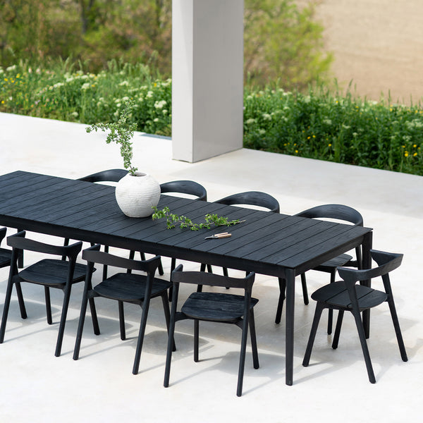 Bok Outdoor Dining Table | Black Teak