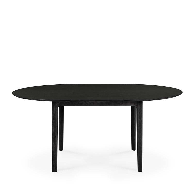 Bok Round Extendable Dining Table | Black Oak
