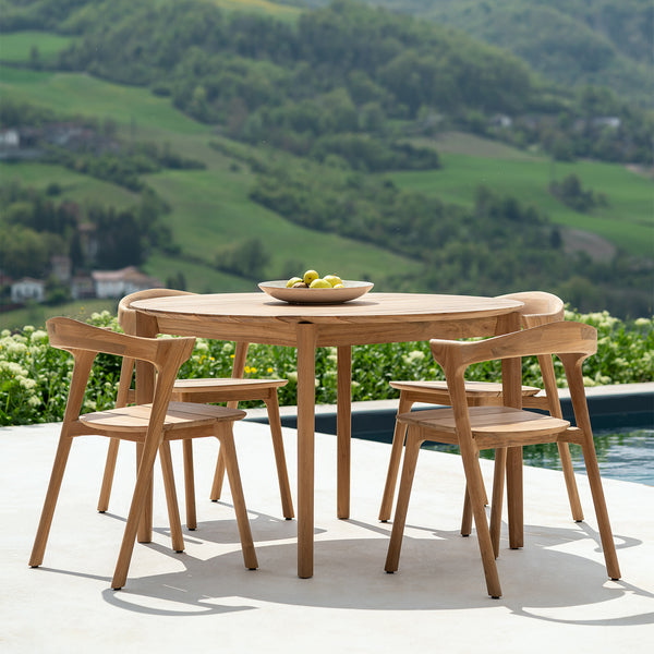 Bok Round Outdoor Dining Table | Teak
