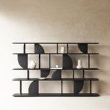 Geometric Rack | Teak Dark Stain