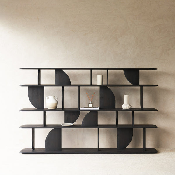 Geometric Rack | Teak Dark Stain