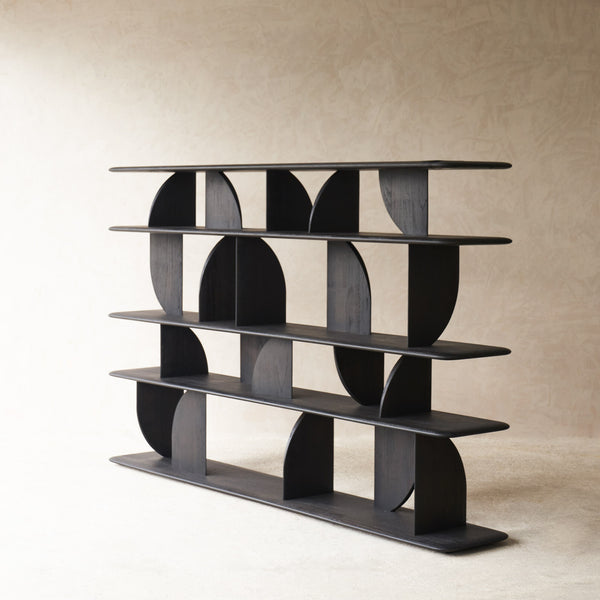 Geometric Rack | Teak Dark Stain