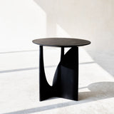 Geometric Side Table | Oak - Black