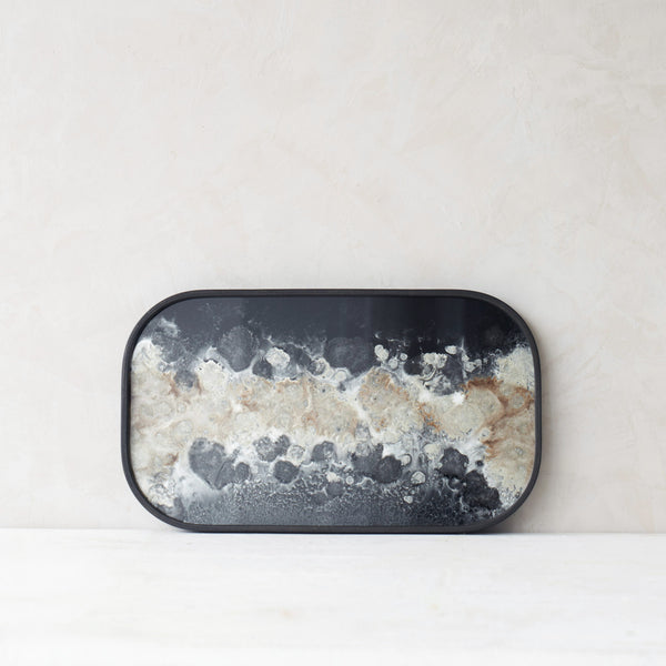 Glass Valet Tray | Organic - Black