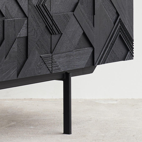 Ethnicraft Graphic Sideboard Teak Black | Originals Furniture Singapore