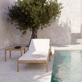 Outdoor Jack Adjustable Lounger | Teak - Off White