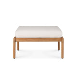 Jack Outdoor Foot Stool | Teak - Off White (71cm)
