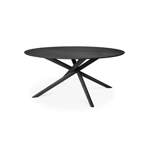 Mikado Round Dining Table | Oak - Black