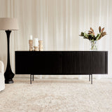 Ethnicraft Roller Max Black Teak Sideboard (224cm). Available at $3500.