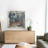 Ethnicraft shadow oak sideboard 4 doors crafted from high quality European oak with adjustable shelves and soft closing blum - $3490