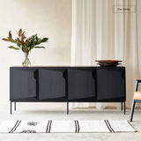 Stairs Sideboard | Oak - Black (200cm)