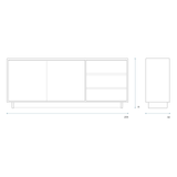 Wave Sideboard | Oak (205cm)