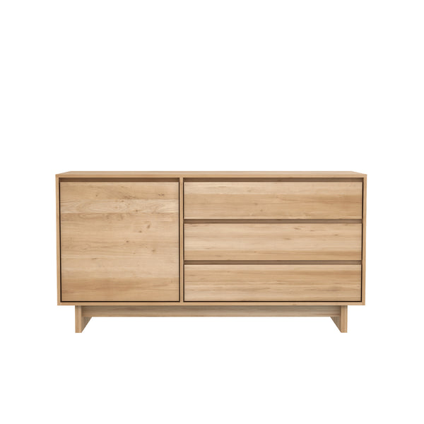 Ethnicraft Wave Oak Sideboard (148cm), 1 door and 3 drawers - $3010