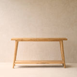 Roca Rustic Console with Shelf | Old Teak - Natural - Originals Furniture