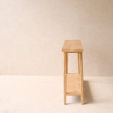 Roca Rustic Console with Shelf | Old Teak - Natural - Originals Furniture