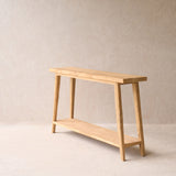 Roca Rustic Console with Shelf | Old Teak - Natural
