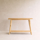 Roca Rustic Console with Shelf | Old Teak - Natural