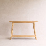 Roca Rustic Console with Shelf | Old Teak - Natural