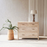 Ledge Chest of Drawers | Old Teak - Whitewash