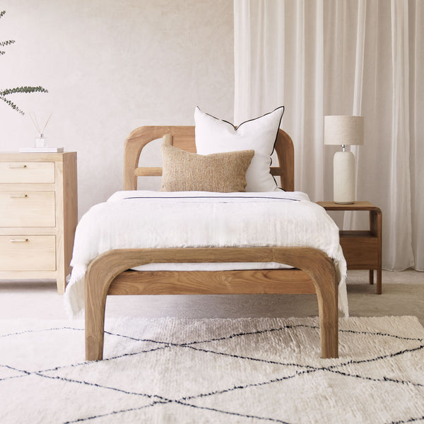 Plough Bed Frame | Teak - Natural (Singapore Super Single)