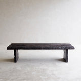 Roca Rustic Coffee Table | Old Teak - Black (160cm)