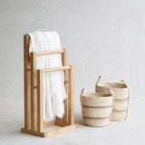 Caybria Towel Rack | Old Teak - Natural (90cm)