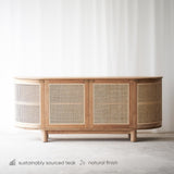 Luna Rattan Sideboard | Teak - Natural (200cm) - Originals Furniture