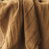 Crepon Throw | Washed Linen - Havane (160 x 250cm)