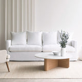 Charlie 3 Seater Fabric Sofa - White