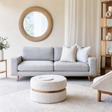 James 3 Seater Fabric Sofa - Grey