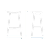 Odd Bar Stool | Oak Frame - Bespoke Leather