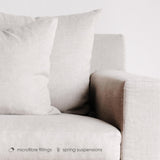 Beccy Fabric Sofa | 3 Seater - Cereal (216cm) - Originals Furniture