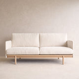 Pensive 2 Seater Fabric Sofa | Blonde Oak - Eva