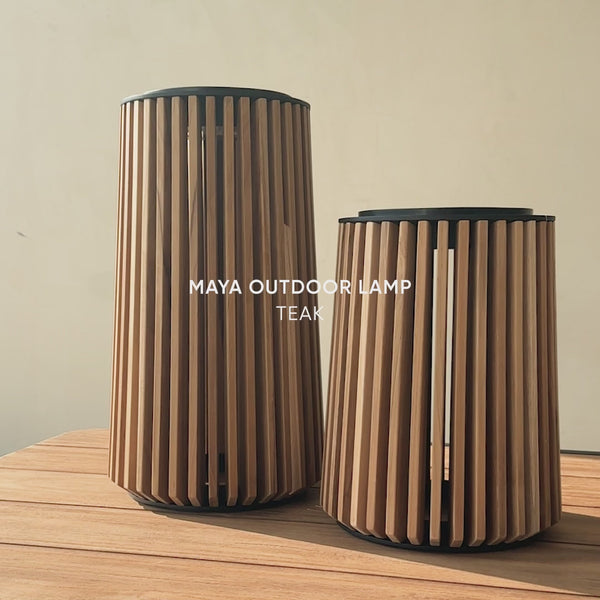 Maya Outdoor Lamp | Teak (34cm)