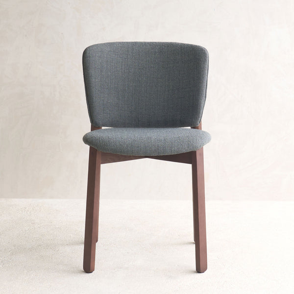 Pinta Fabric Dining Chair | Walnut Stained Oak Frame - Basil