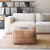 Tanbo Leather Ottoman (68cm)