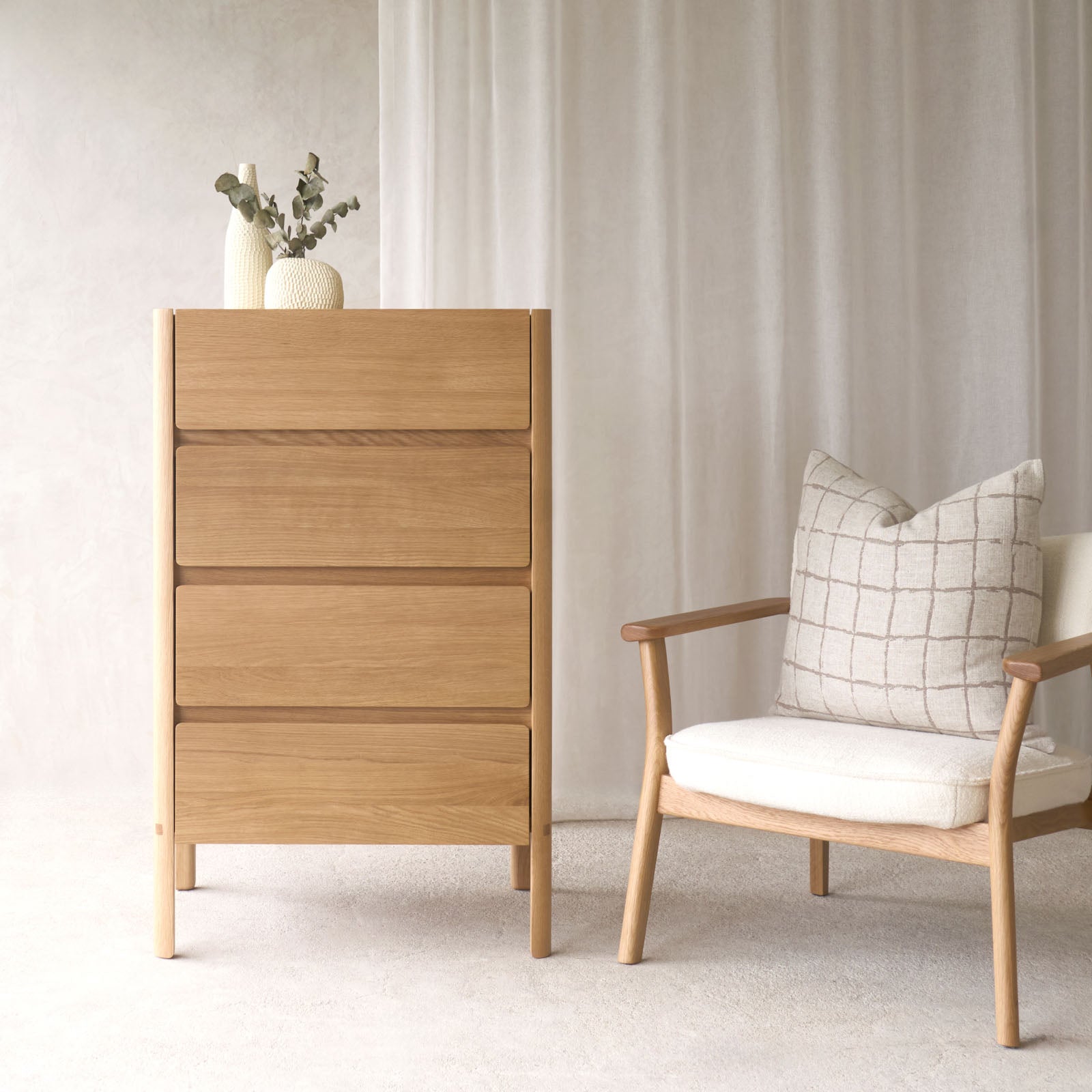 nolm drawers Mel ドロワーズ　メル　リネン　アイボリー Nell Chest of Drawers | Originals Furniture Singapore