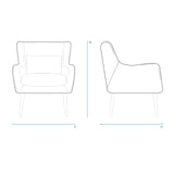 Nelly Leather Armchair | Canyon - Originals Furniture
