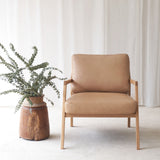 Nysse Leather Armchair | Oak Frame - Canyon