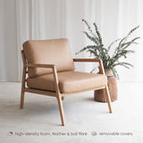 Nysse Leather Armchair | Oak Frame - Canyon
