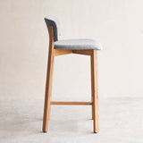 Pinta Bar Stool | Oak Frame - Bespoke Fabric