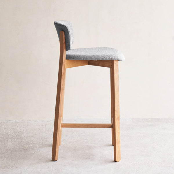 Pinta Bar Stool | Oak Frame - Bespoke Fabric