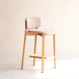 Oak Pinta Counter Stool | Pink