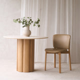 Pinta Leather Dining Chair | Oak Frame - Arena