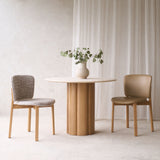 Pinta Leather Dining Chair | Oak Frame - Arena