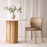 Pinta Leather Dining Chair | Oak Frame - Arena
