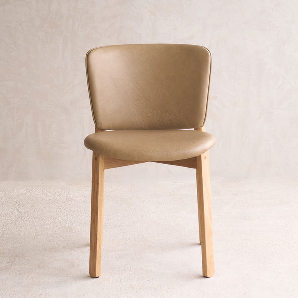 Pinta Leather Dining Chair | Oak Frame - Arena