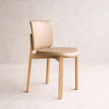Pinta Leather Dining Chair | Oak Frame - Arena