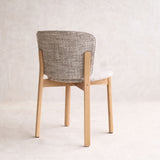 Pinta Fabric Dining Chair | Oak Frame - Malted
